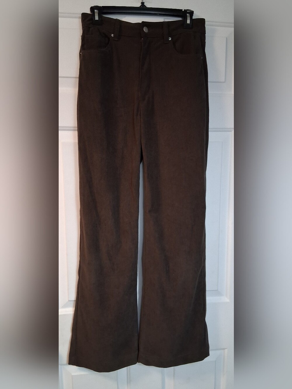 SHEIN Brown Corduroy Wide-Leg Pants Casual Medium Size 6